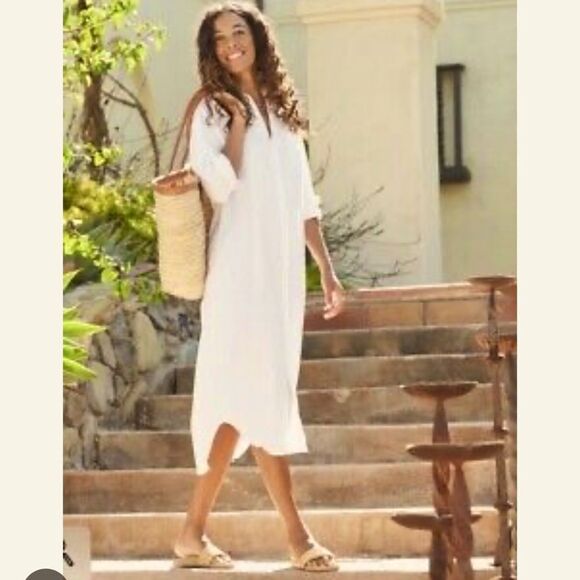 FRANK & EILEEN RORY SHIRT DRESS | VINTAGE WHITE Medium - Picture 1 of 13
